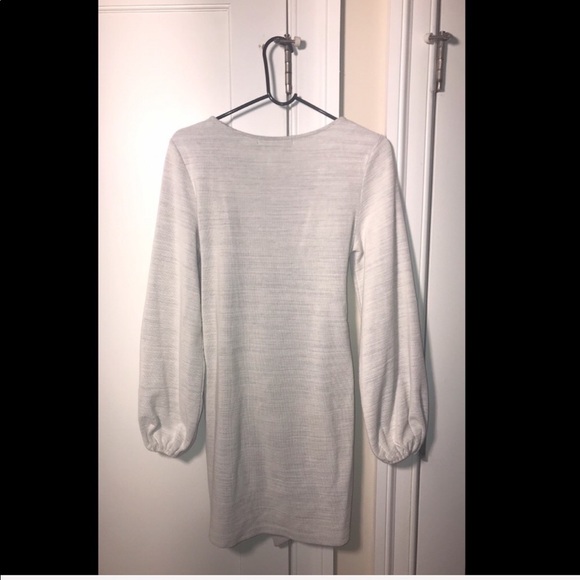 Grey Dress with Balloon Sleeves - Picture 8 of 8